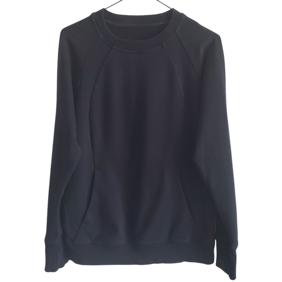 Lululemon Black Scuba Crew Pullover Sweatshirt Size 8 - Picture 3 of 7